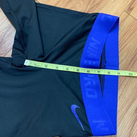 Nike Pro Black & Blue Hypercool Flash Capri Leggings - Picture 11 of 13